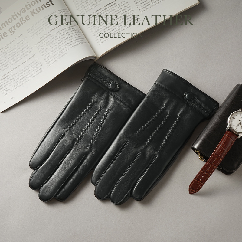 قفازات رجالية من جلد الغنم الط - مراجعة Leather Driving Glove وسعره