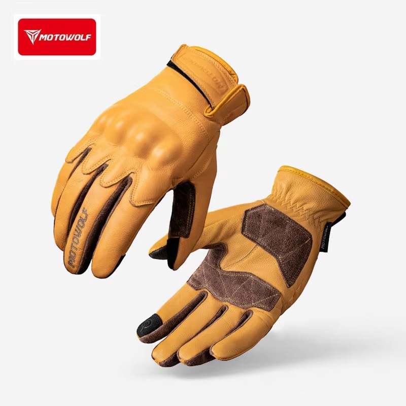 قفازات جلدية للدراجات النارية  - مراجعة Motorcycle Glove Knuckle وسعره