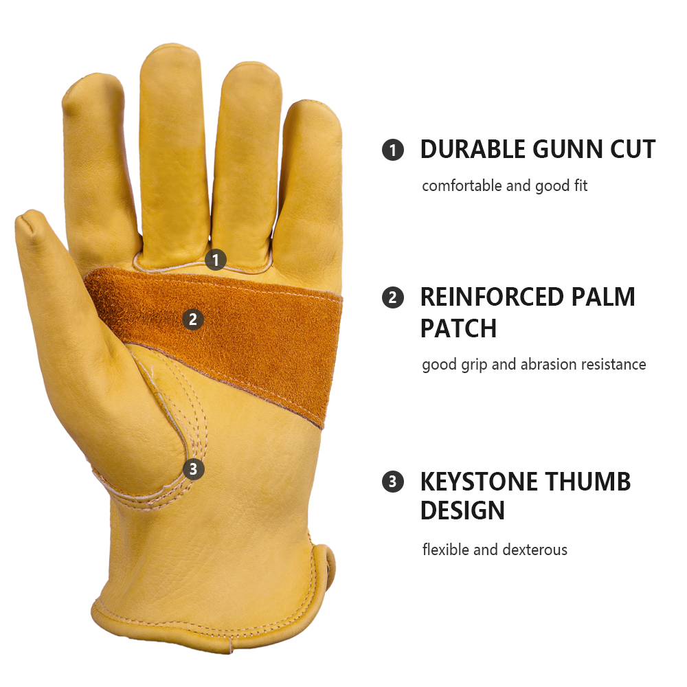زوج واحد من قفازات العمل المصن - مراجعة Leather Driving Glove وسعره